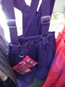 *2 Pair of Girls Purple Salopettes