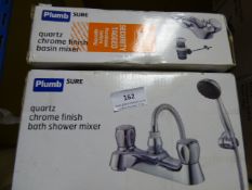*Plumbsure Quartz Chrome Basin and Bath Shower Mixers
