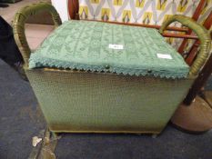 Lloyd Loom Style Dressing Ottoman
