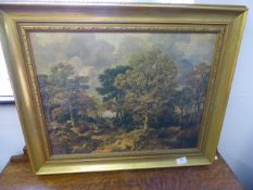 Gilt Framed Woodland Print