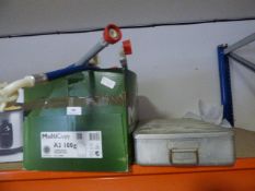 Box containing Post It Notes - Washing Machine Hoses etc