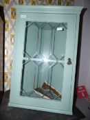 Painted Oak Priory Style Glazed Corner Cabinet