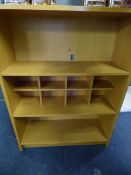 Open Fronted Bookcase in Golden Beech Finish