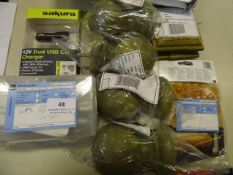 *Mixed Lot Containing Paint Rollers, Fence Post Tops, Fencing Kit and USB Charger