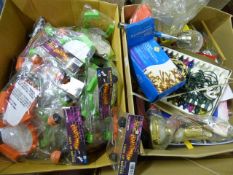 *2 Boxes of Novelty Items including Halloween Light Up Boppers - Festive Lights etc