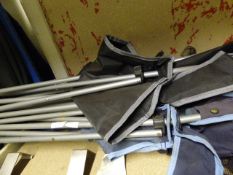 3 Folding Chairs and Garden Parasol