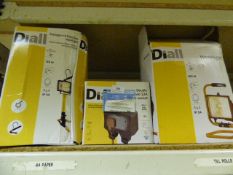 *2 Diall Work Lamps and Weatherproof Twin Socket