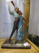 Plaster Ornament of A Couple Dancing