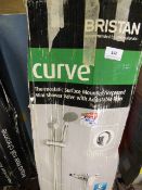 *Curve Chrome Shower Rail with Thermostatic Mixer