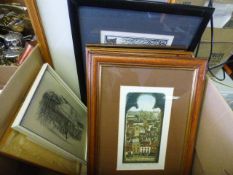 Box containing Assorted Limited Edition and Other Prints