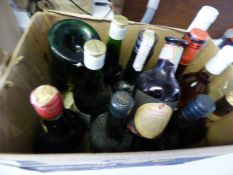 Box containing Assorted Liqueurs etc