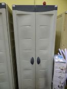 6ft Plastic Shelved Storage Cupboard