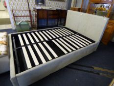 Faux Suede Cream Bed