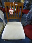 *Folding Dining Chair with Faux Suede Seat
