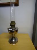 Chrome Oil Lamp with Glass Chimney