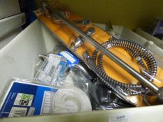 *Box containing Assorted Shower Riser Rails - Hoses etc