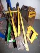 Box containing Assorted Hand Tools - Saws etc