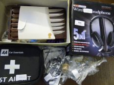 Assorted Cutlery including Steak Knives - Cupboard Handles - Curtain Pole etc