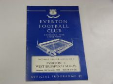 Everton V W.B.A. 1960