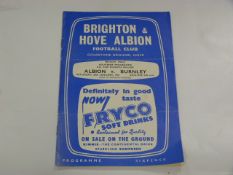 Brighton V Burnley 1961