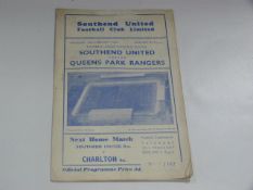 Southend United V Q.P.R 1956