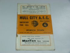 Hull City V Ipswich Town 1960