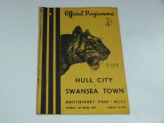 Hull City V Swansea Town 1956