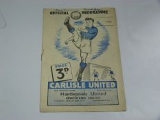 Carlisle United V Hartlepool Utd 1950