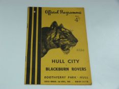 Hull City V Blackburn Rovers 1956