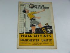 Hull City V Man United 1949