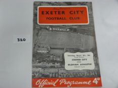 Exeter City V Oldham Athletic 1961