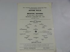 Aston Villa V Bristol Rovers 1961 (FA Cup 3rd Round)