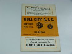 Hull City V Barrow 1957