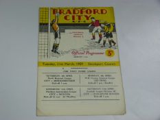 Bradford City V Stockport City 1959