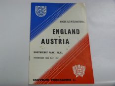 England V Austria 1967 (Under 23)