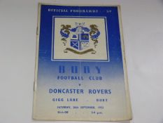 Bury V Doncaster Rovers 1953