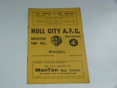 Hull City V Walsall 1961