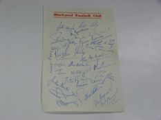 Blackpool (Stanley Mathews) 1953 Cup Winners Autograph