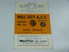 Hull City V Banik Ostrava 1959