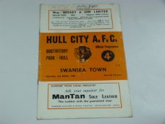Hull City V Swansea Town 1960