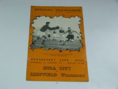 Hull City V Sheffield Wednesday 1950