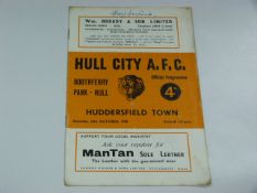 Hull City V Huddersfield Town 1959