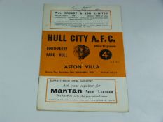 Hull City V Aston Villa 1959