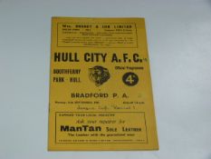 Hull City V Bradford PA 1961