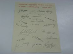 Sunderland 1960-61 Autograph