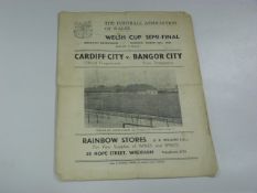 Cardiff City V Bangor City 1960 (Welsh Cup Semi-Final)