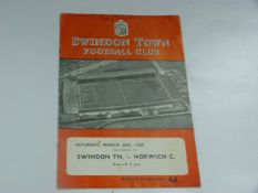 Swindon Town V Norwich City 1960