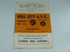 Hull City V Southport 1957 (Special)