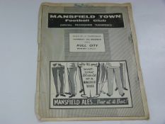Mansfield Town V Hull City 1958