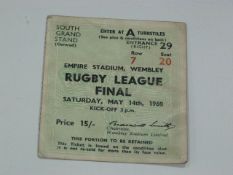 Wakefield V Hull 1960 Match Ticket